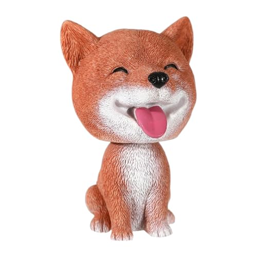 KiBcsLic Figura de Perro Cabezón para Salpicadero de Coche, Ideal para Escritorio de