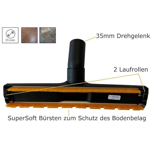 Parkettdüse Maxorado Profi Hartbodendüse für Staubsauger 35mm