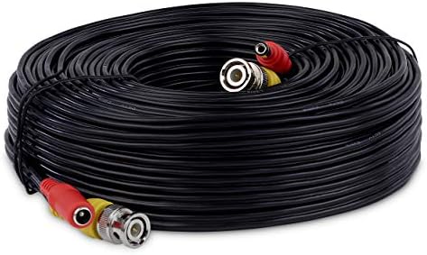 SSL 1M,2M,3M,5M,10M,15M,20M,25M,30M,40M,BNC Video Power Cable For CCTV Camera DVR Security System Black or White