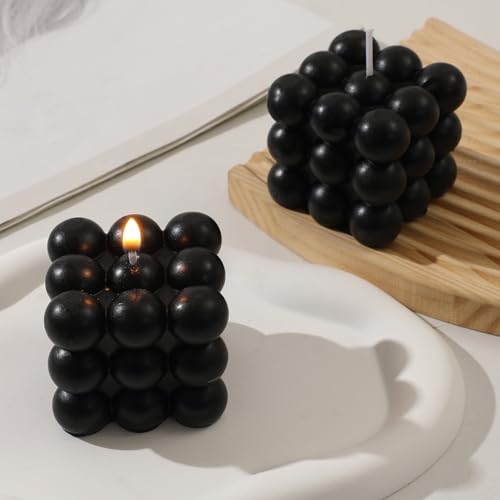 GUESVIPlUS Bubble Candles Cube Soy Wax Scented Candles for Women, Cute Candle Set Aesthetic Home Decor, 2 Pcs