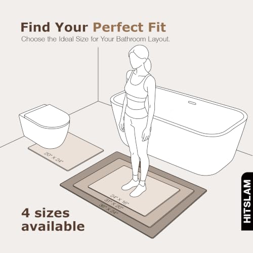 Tapis de bain chenille extra épais antidérapant HITSLAM