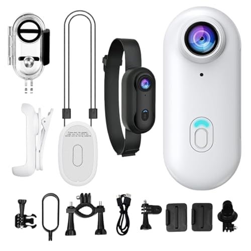 Générique Caméra Gosnap | Camé-ra d'action HD 1080p avec Clip Rotatif À 360° | Tour De Cou Étanche IPX 7 | Mini d'action pour L'enregistrement, Les...