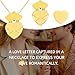 Jewaytec Fashionable Heart Locket Necklace with Stainless Steel Blank Card Decoration: Brass and Stainless Steel Pendant - Gift Necklace for Mother, Wife, Best Friend - Adjustable Chain Included