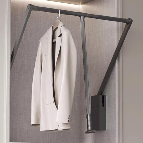Tringle à vêtements rabattable de placard extensible pour suspendre les habits