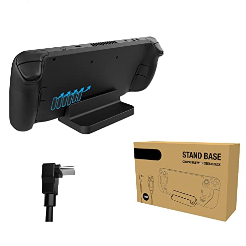 Fututech Kit Support de Console + Câble de Charge de Type-C pour Steam Deck Base pour Console de Jeu Antidérapant Durable Holder Accessorie Cover