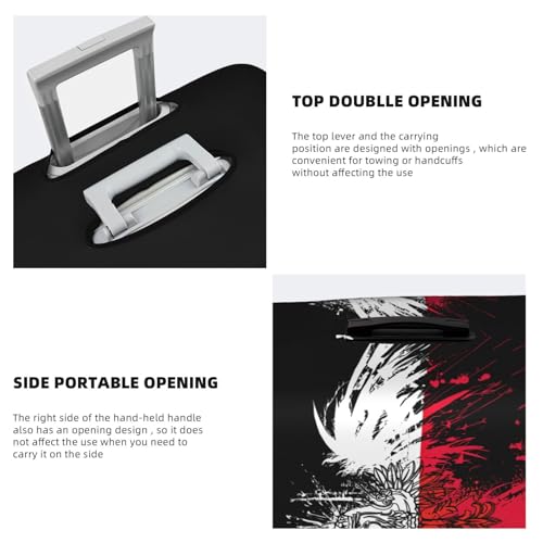 Travel Luggage Cover Poland Flag Fashion Washable Baggage Suitcase Protector Fit For Luggage Medium4