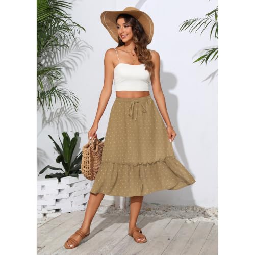 Image of Witsmile High Waist Tiered Skirts for Women Flowy Skirts for Women Long Length with Pockets 2026 Fashion Trendy
