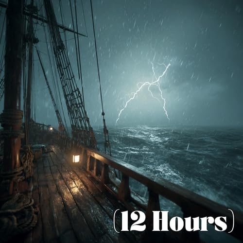 Creaking Wooden Ship Sailing Through Thunder and Rain | Sleep Sound (12 Hours)
