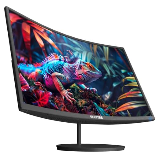 Sceptre 24-inch Curved 100Hz Gaming Monitor HDMI x2 VGA 100% sRGB Eye-Care, Build-in Speakers Machine Black 2024 (C248W-1920RNR Series)