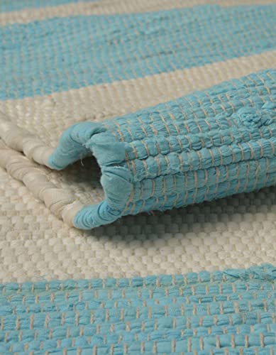 Tapete decorativo rectangular 5'1" x 8' cotón único miniatura 5