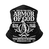 LSNTY Armor of God Christian Bible Verse Religious Neck Warmer Headwear Face Scarf Mask Balaclava