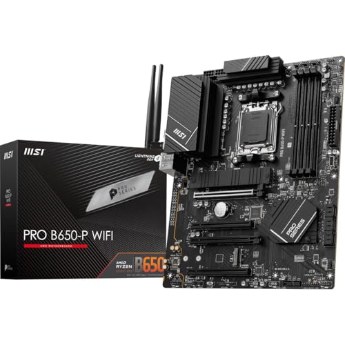 Image of MSI PRO B650-P WiFi ProSeries Motherboard (AMD AM5, ATX, DDR5, PCIe 4.0, M.2, SATA 6Gb /s, USB 3.2 Gen 2, HDMI /DP, Wi-Fi 6E, AMD Ryzen 7000 Series Desktop Processors)