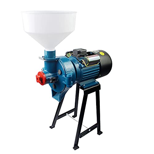 KOLHGNSE 2-in-1 Wet Dry Grain Grinder Dual Purpose Mill Grinder Commercial Food Processor Adjustable Coarseness Suitable for Soy Milk Coffee Spices