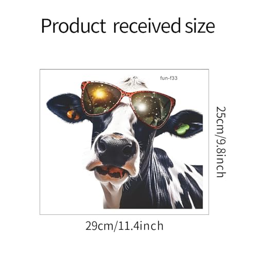Vinilo decorativo 3D vaca negro y blanco para pared miniatura 2