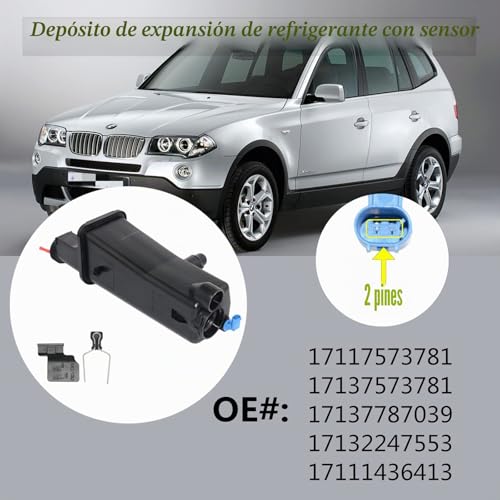 Tanque de refrigeración para BMW Serie 3 E46 X3 E83 X5 Z4 con sensor 2