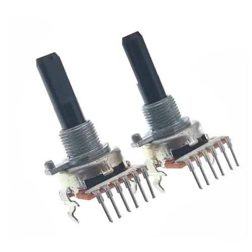 Potentiomètre double segment RK16K124 B100KX2 25F demi-arbre 6 broches