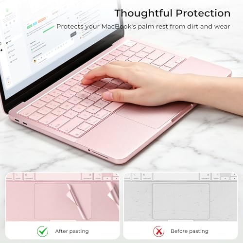 Image of EooCoo Premium Keyboard Cover Skin Protector, Laptop Accessories Compatible with MacBook Neo 13 inch 2026 with A18 Pro Chip A3404, Mac Neo Skin Sticker Scratch-Resistant & TPU Keyboard Cover, Blush