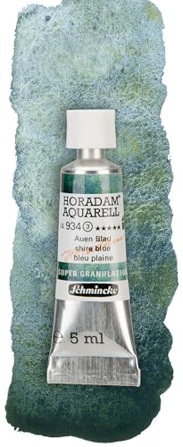 Schmincke HORADAM® AQUARELL, Super granulación, azul llano, 5 ml, tonos de granulación muy fuertes, acuarelas supergranuladoras