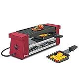 Compact Spring Raclette 2 Compact Rot mit Alugrillplatte, Edelstahl, 12.4 x 21.2 x 36.8 cm