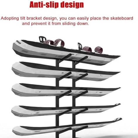 Freestanding Skateboard & Longboard Storage Rack - Space-Saving Floor Stand Organizer for Home Gym/Studio - Holds 10 Boards, Perfect for Corners & Display