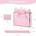 Plauthus Pink Gift Bag with Ribbon, 13