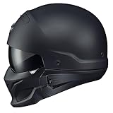 ScorpionExo Covert Unisex-Adult Half-Size-Style Matte Black Helmet (Matte Black, X-Large)