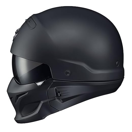 ScorpionEXO Covert Open Face Half Shell 3/4 Mode Motorcycle Helmet Dot Approved Solid Adult Unisex (Matte Black - Large)