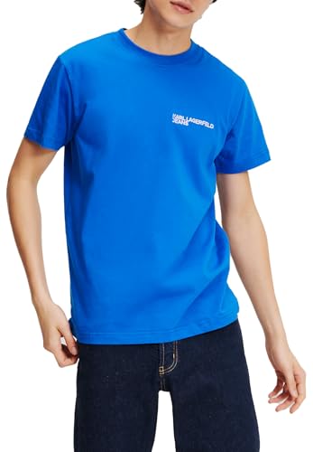 KARL LAGERFELD JEANS Slim Sslv tee Camiseta, Klj Blue, L para Hombre
