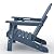 GarveeLife Folding Adirondack Chair Set of 2 with Side Table, All-Weather HDPE Outdoor Chair, Wooden Textured with Cup Holder for patios, Decks, Gardens, fire pits, Navy Blue