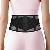 Ultra Breathable & Thin Back Brace for Lower Back Pain – Lightweight, Adjustable Back Brace Belt for Women and Men | Comfortable Lumbar Compression Brace for Sciatica, Scoliosis, Wear Under Clothing