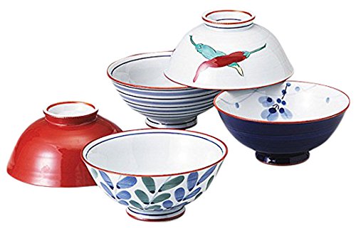 Arita Ware Rice Bowl Set – Five Piece Porcelain Collection