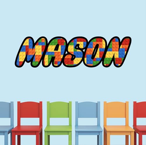 Vinilo decorativo Builder Blocks personalizado para niños miniatura 2