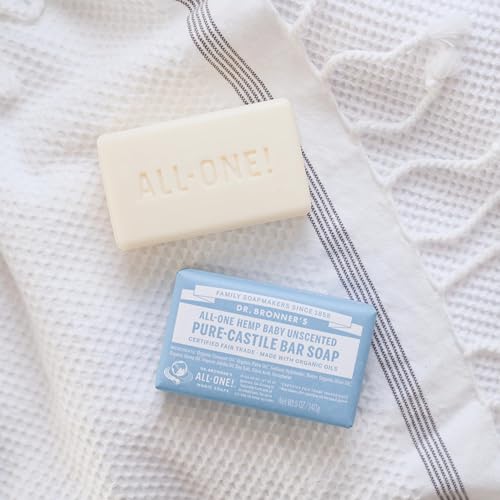 Dr. Bronners Bar Baby Mild Unscented 5oz. Soap (3 sztuki) by DR. BRONNER'S