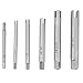 Tap Extractor 3/4 Flute Broken Head Screw Remover Stripped Tap Extractor Set Steel 3 Types 6 Pcs
