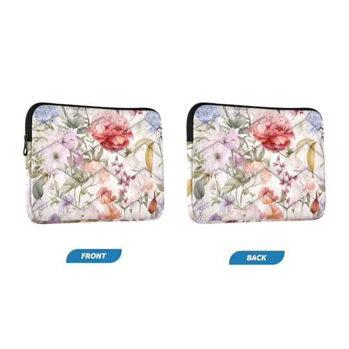 Funda para portátil 13-14 pulgadas con flores acuarela miniatura 2