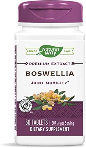 Nature's Way Standardized Boswellia, 40% Boswellic Acids per Serving, TRU-ID Certified, Vegetarian, 60 Tablets, Pack of 2