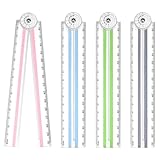 【Portable et pliable】La règles en plastique mesure 30 cm de long et peut être pliée à 15 cm, ce qui permet de la ranger facilement dans une trousse, un sac à outils ou une poche. La méthode de mesure par lecture de la règle pliante est pratique et efficace, ce qui permet de gagner beaucoup de temps.