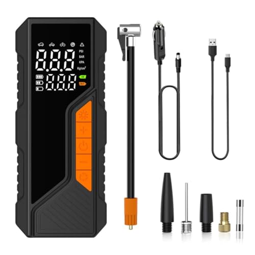 Compresor portátil de 150PSI con parada automática e inflador de ruedas digital para moto