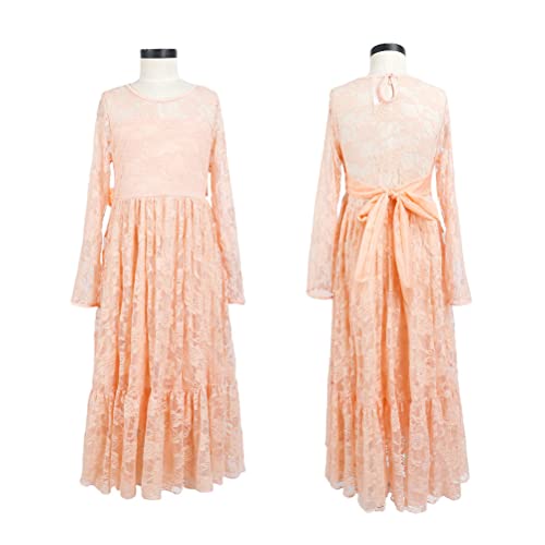 Vestidos de comunión para niñas elegantes ideales para damitas de boda y fiestas de encaje 5