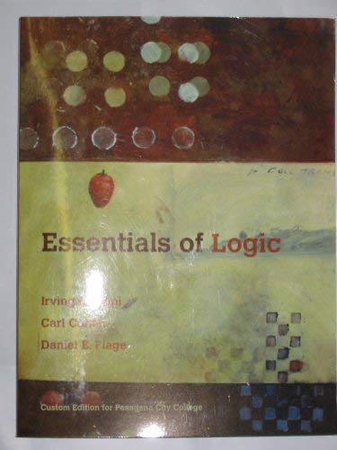 Essentials of Logic (Custom Edition for Pasaden... 0536327815 Book Cover