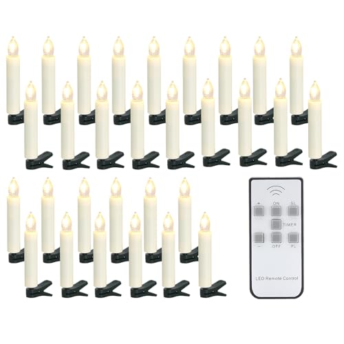 Evita incendios en Navidad con estas 30 velas LED de clip seguras para el árbol