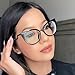 TVTBBVV Cat Eye Glasses Frame Women Fashion Acetate Material(Amber)