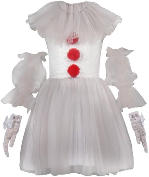 Deboyar Girls Art the Clown Costume Kids Ballet Tutu Skirt Dress for Halloween Cosplay