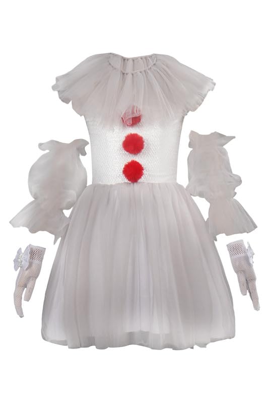 Deboyar Girls Art the Clown Costume Kids Ballet Tutu Skirt Dress for Halloween Cosplay