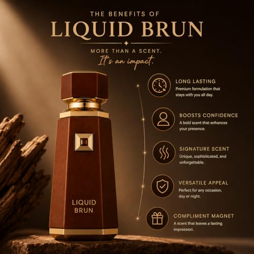 Image of French Avenue Liquid Brun Eau de Parfum for Men 100ml | Vanilla,Orange Blossom & Musk | Premium Perfume for Man