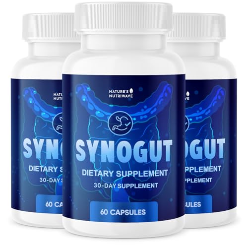 Synogut Psyllium Flaxseed & Aloe Vera 60 Ct 3 Month Supply