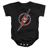 The Flash Icon 1 Unisex Infant Snap Suit for Baby (18 Months) Black