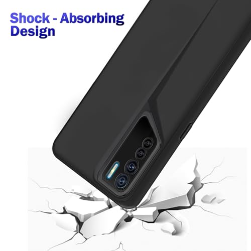 Image of Amazon Brand - Solimo Rubber Ultra-Thin Blade Runner Series Matte Finished Camera Protection Soft Back Cover for Oppo F15 - Black