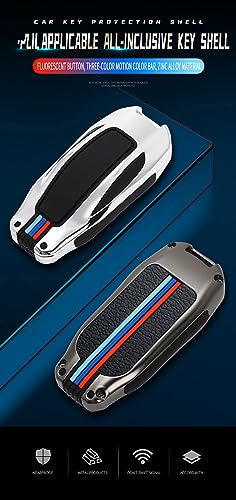 Coque de clé Tesla Model X KUNIO en métal noir lourd et chic