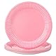 Xialvyu 20 Stück Pappteller Rosa,17.8 cm/7 inch Rund Party Einwegteller Set,Pappteller Geburtstag Kindergeburtstag,Partygeschirr Set für Hochzeit Geburtstag Party